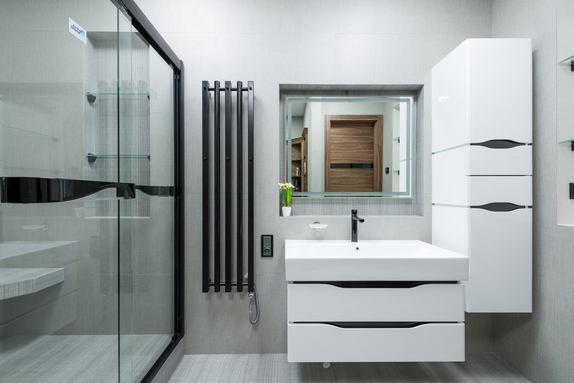 a modern bathroom