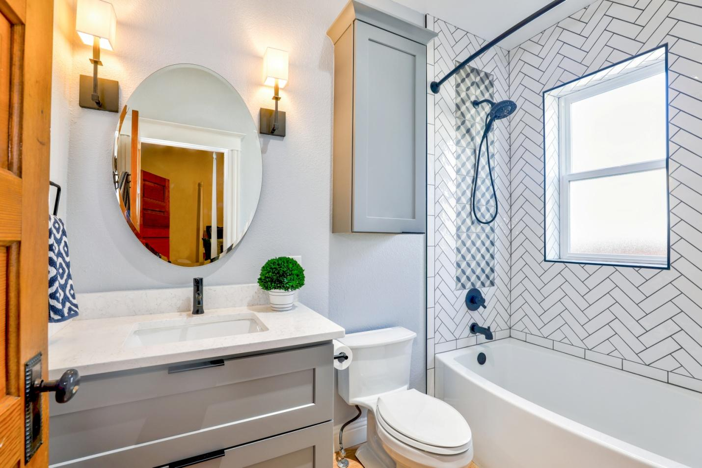 Simple cabinet in a bathroom 