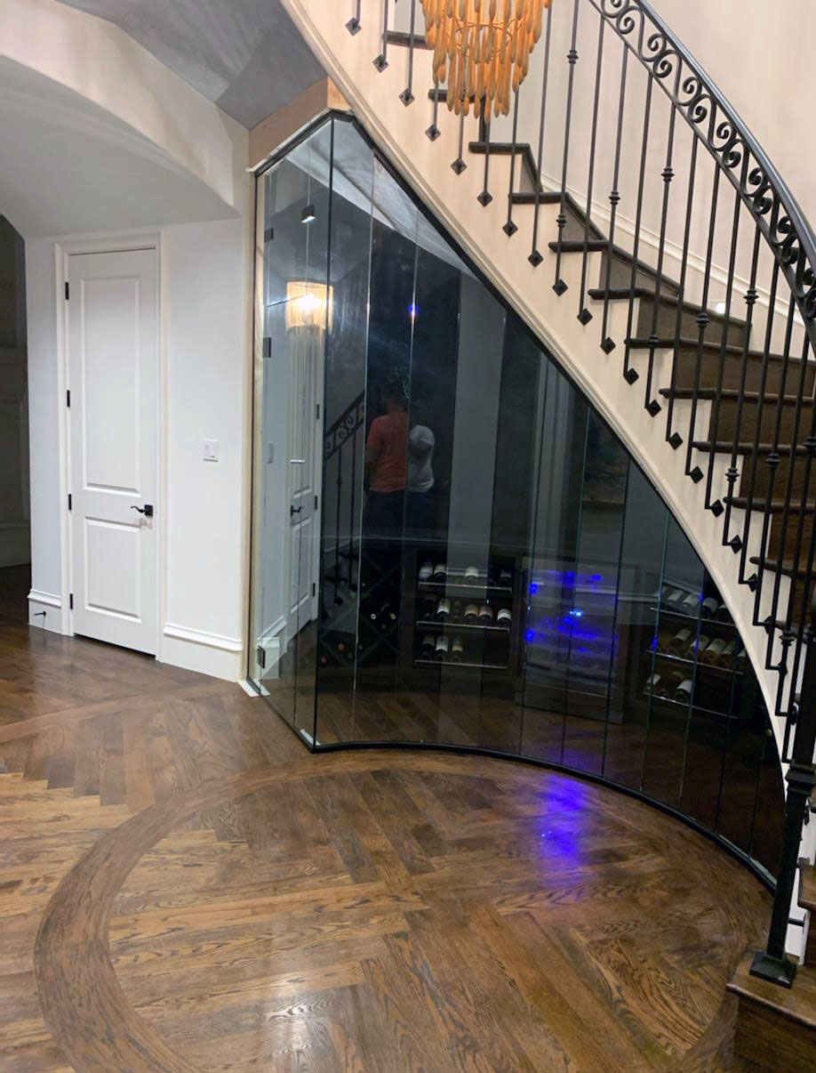 Custom spiral wine room