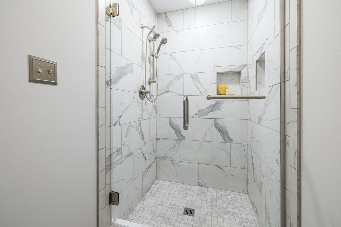 Hinged shower door